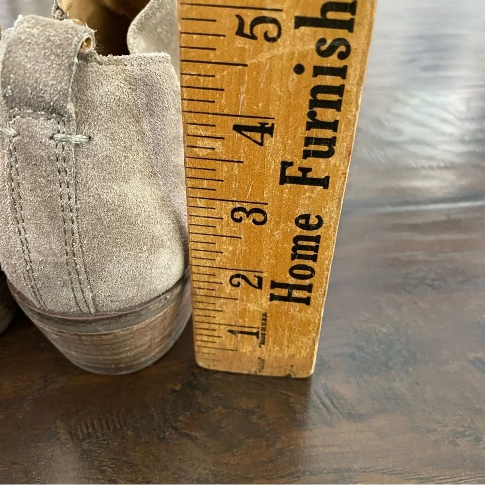 Lucky Brand Women's Tan Ankle Boot Upper Leather Two Zippers Size 8 - Picture 4 of 8